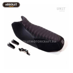 Asiento En Cuero Y Lona negra Bmw R850r R1100r Scrambler Caferacer Barcelona 01